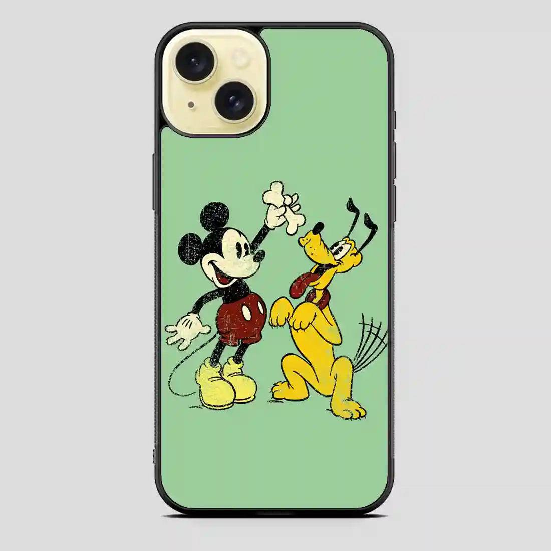 Vintage Mickey Mouse And Pluto Poster iPhone 15 Plus Case