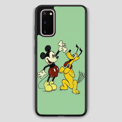 Vintage Mickey Mouse And Pluto Poster Samsung Galaxy S20 Case