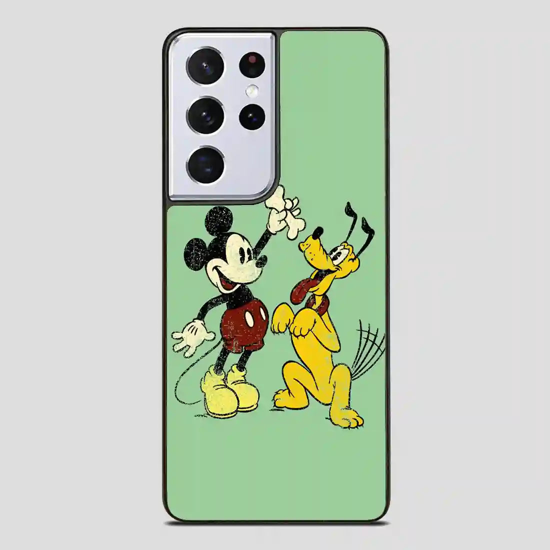 Vintage Mickey Mouse And Pluto Poster Samsung Galaxy S21 Ultra Case