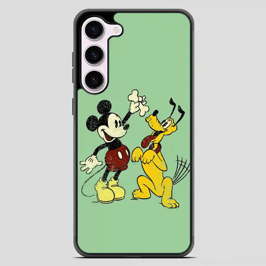 Vintage Mickey Mouse And Pluto Poster Samsung Galaxy S23 Case