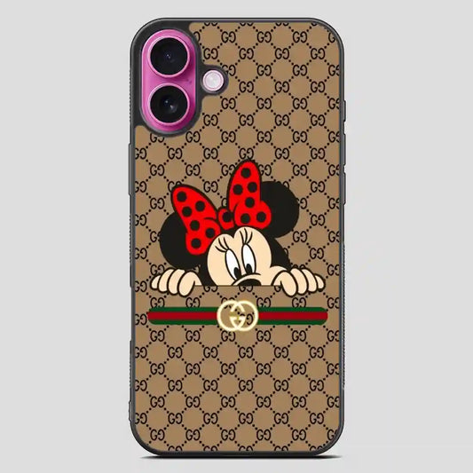 Wallpaper Gucci Minnie Mouse iPhone 16 Plus Case