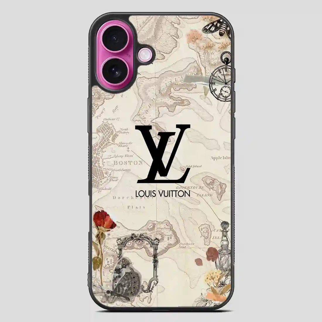 Wallpaper Lv Maps iPhone 16 Plus Case