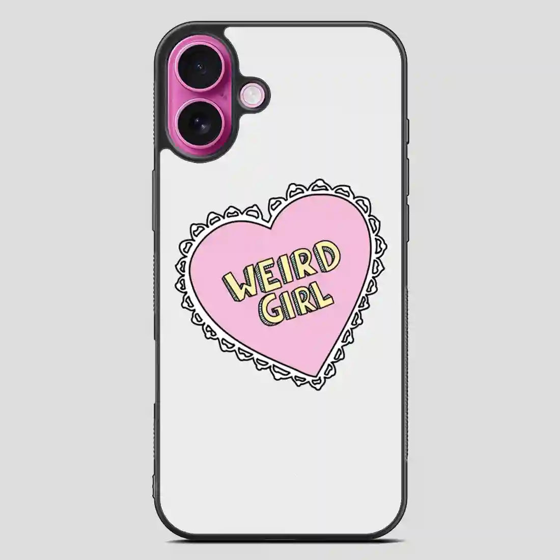 Weird Girl Heart iPhone 16 Plus Case