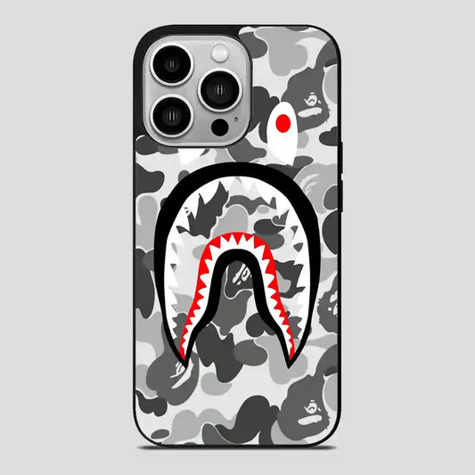 White Sark Pattern iPhone 14 Pro Case