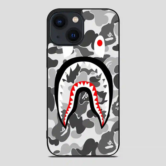 White Sark Pattern iPhone 14 Case