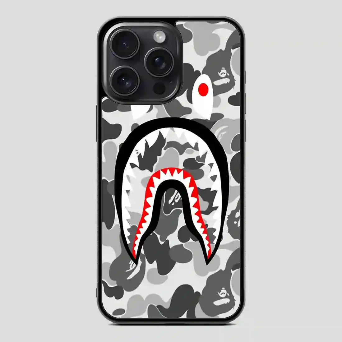 White Sark Pattern iPhone 15 Pro Case