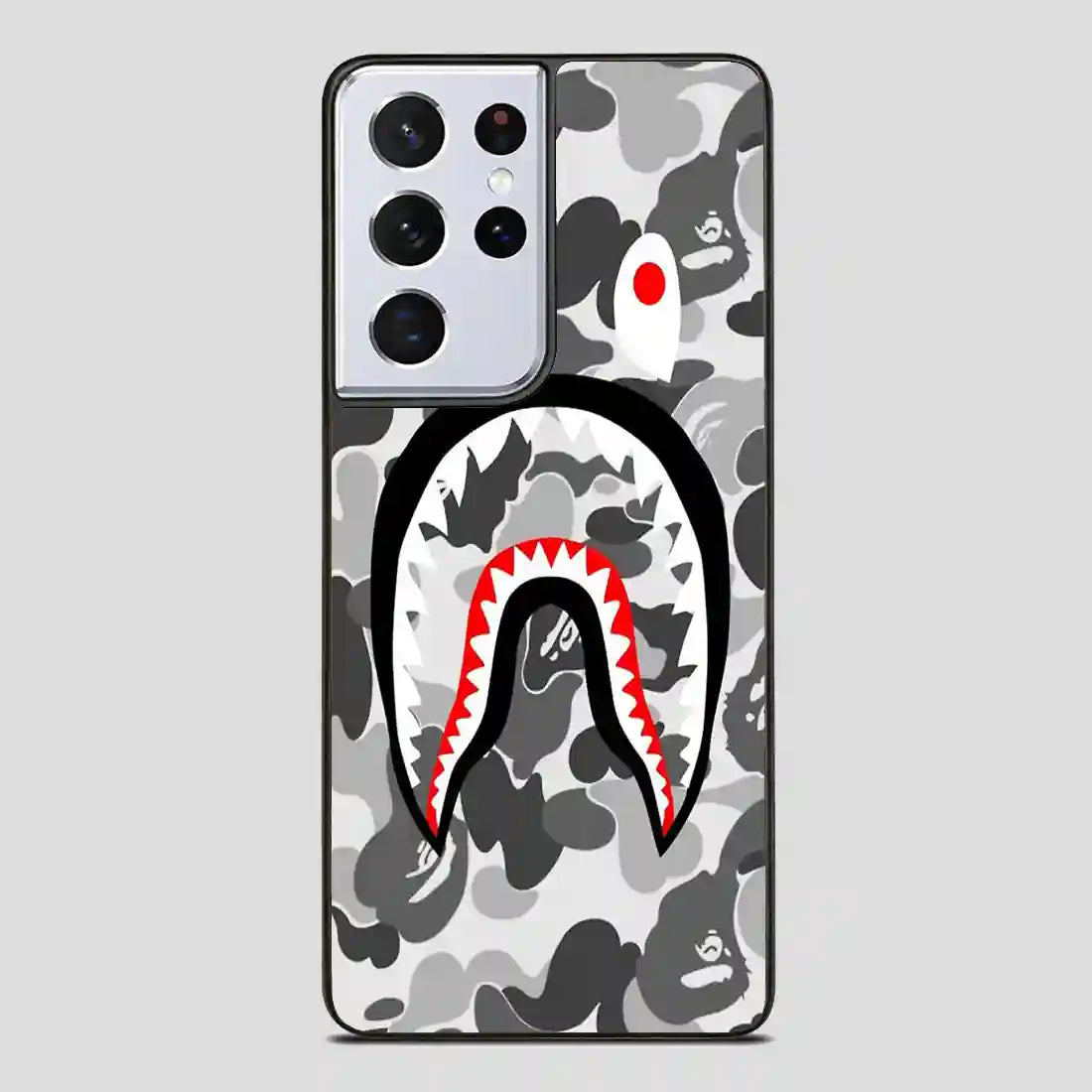 White Sark Pattern Samsung Galaxy S21 Ultra Case