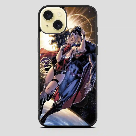 Wonder Woman Kiss Superman iPhone 15 Plus Case