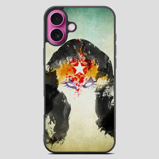 Wonder Woman Painting Watercolor iPhone 16 Plus Case