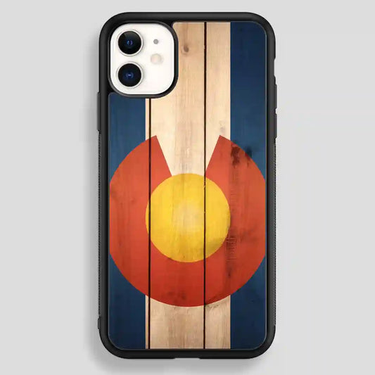 Wood Colorado State Flag Cool iPhone 12 Case