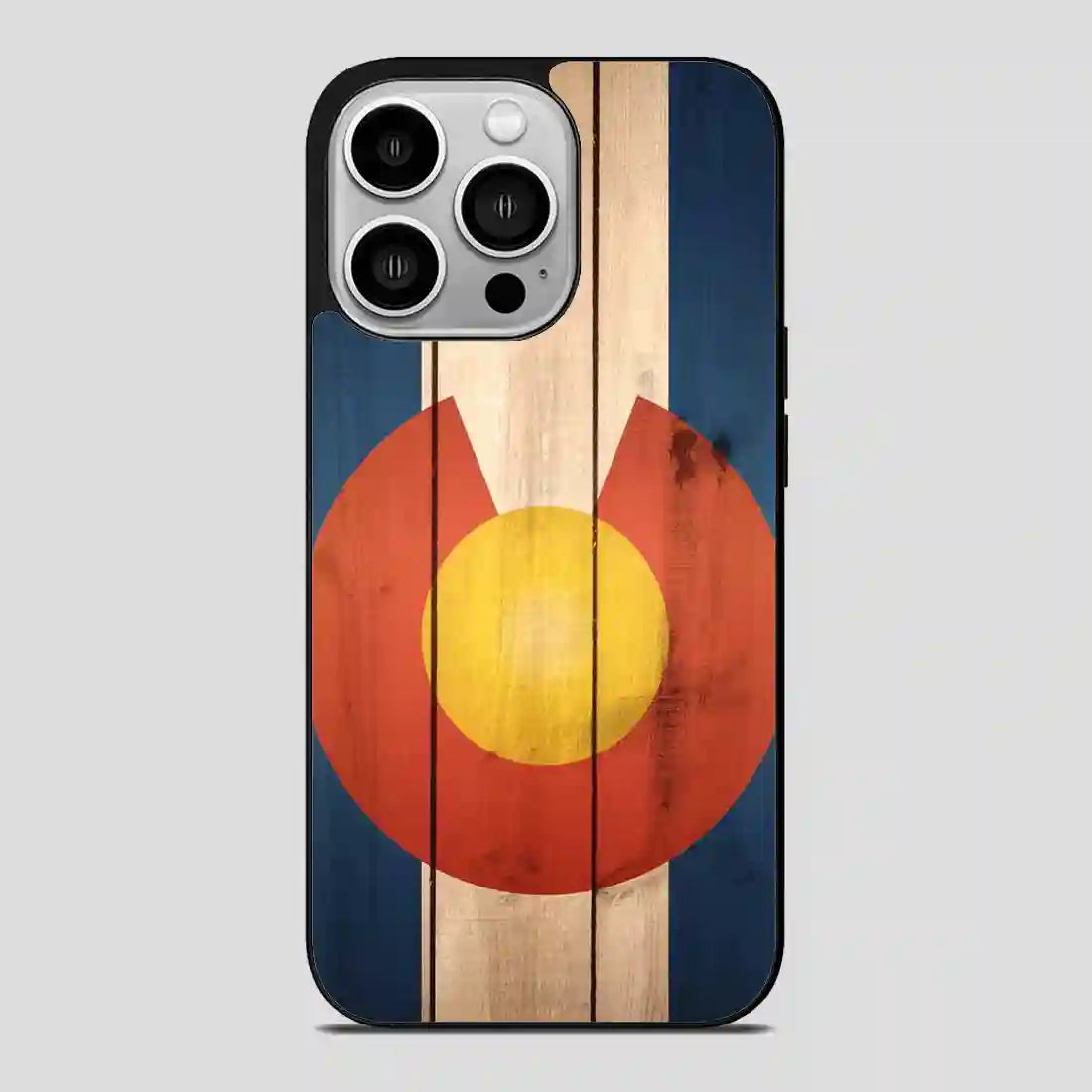 Wood Colorado State Flag Cool iPhone 14 Pro Case