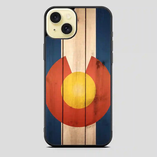 Wood Colorado State Flag Cool iPhone 15 Plus Case