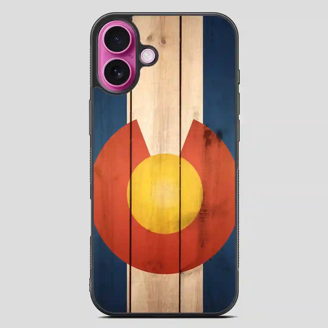 Wood Colorado State Flag Cool iPhone 16 Plus Case