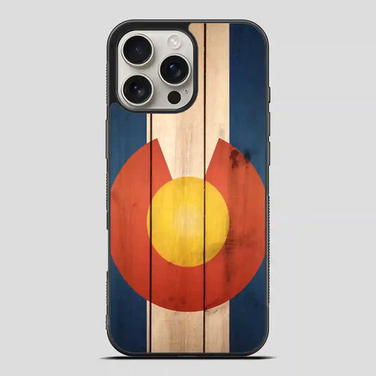 Wood Colorado State Flag Cool iPhone 16 Pro Max Case