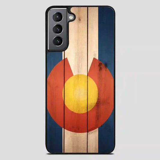 Wood Colorado State Flag Cool Samsung Galaxy S21 FE Case