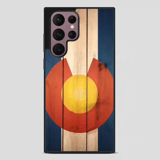 Wood Colorado State Flag Cool Samsung Galaxy S22 Ultra Case