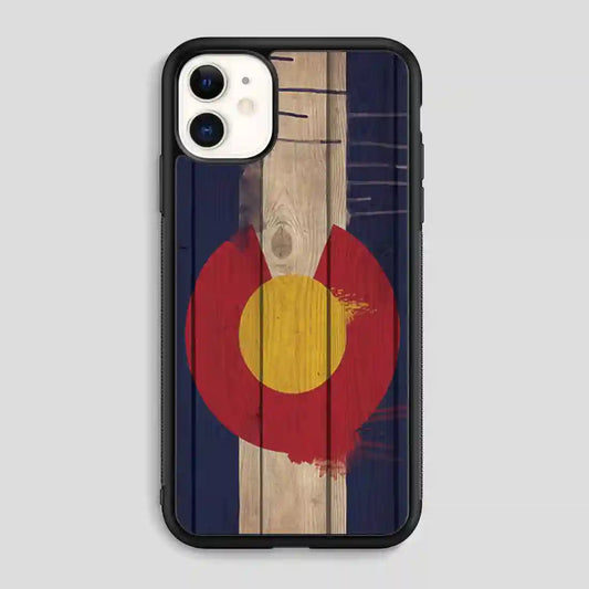 Wood Colorado State Flag Retro iPhone 11 Case