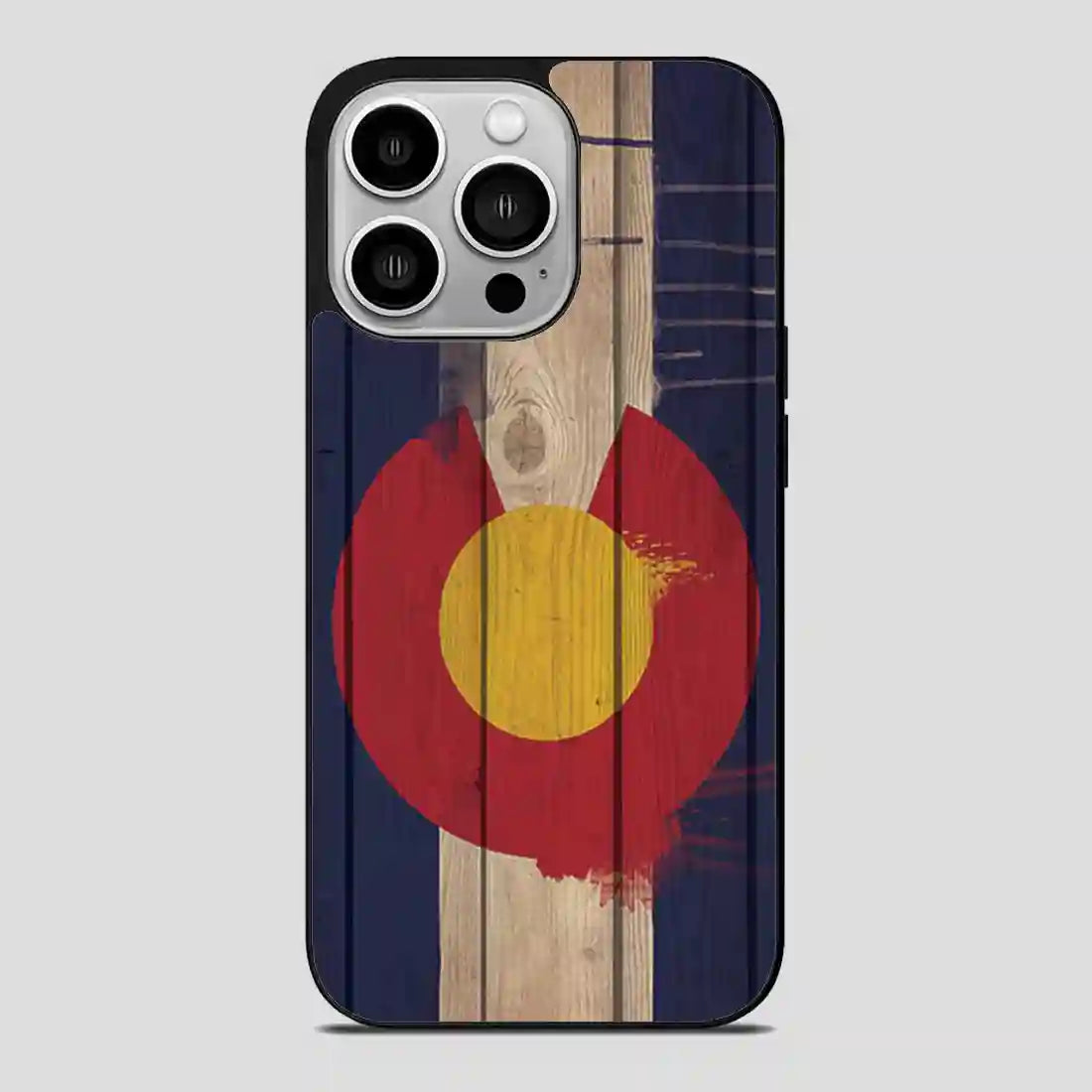 Wood Colorado State Flag Retro iPhone 14 Pro Case