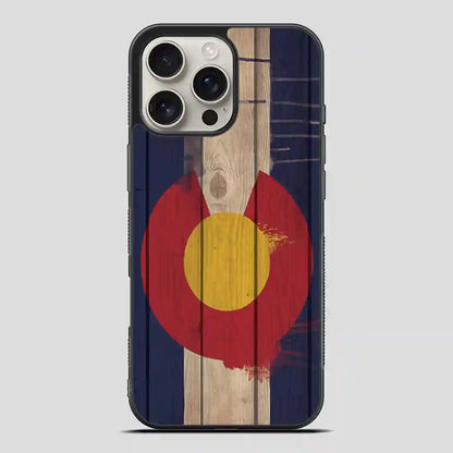 Wood Colorado State Flag Retro iPhone 16 Pro Max Case