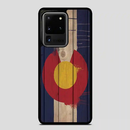 Wood Colorado State Flag Retro Samsung Galaxy S20 Ultra Case