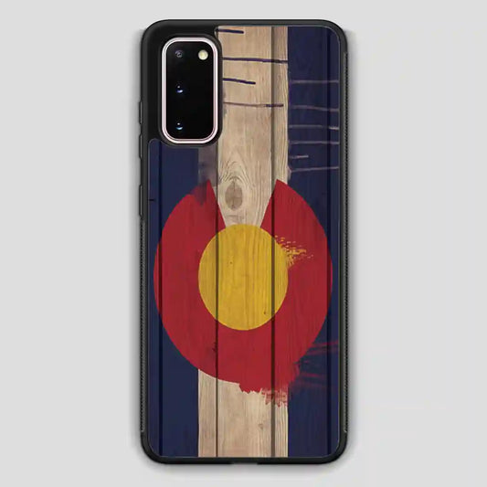 Wood Colorado State Flag Retro Samsung Galaxy S20 Case