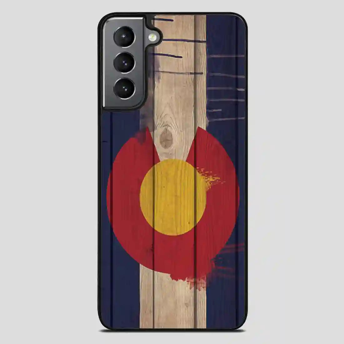 Wood Colorado State Flag Retro Samsung Galaxy S21 FE Case