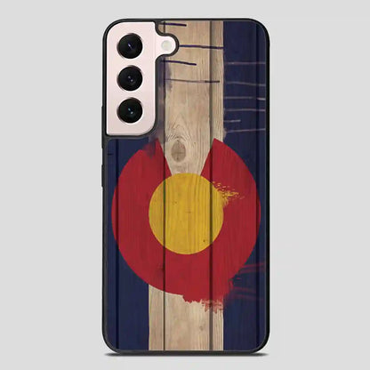 Wood Colorado State Flag Retro Samsung Galaxy S22 FE Case