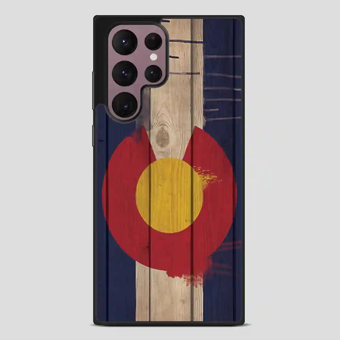 Wood Colorado State Flag Retro Samsung Galaxy S22 Ultra Case