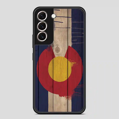 Wood Colorado State Flag Retro Samsung Galaxy S22 Case