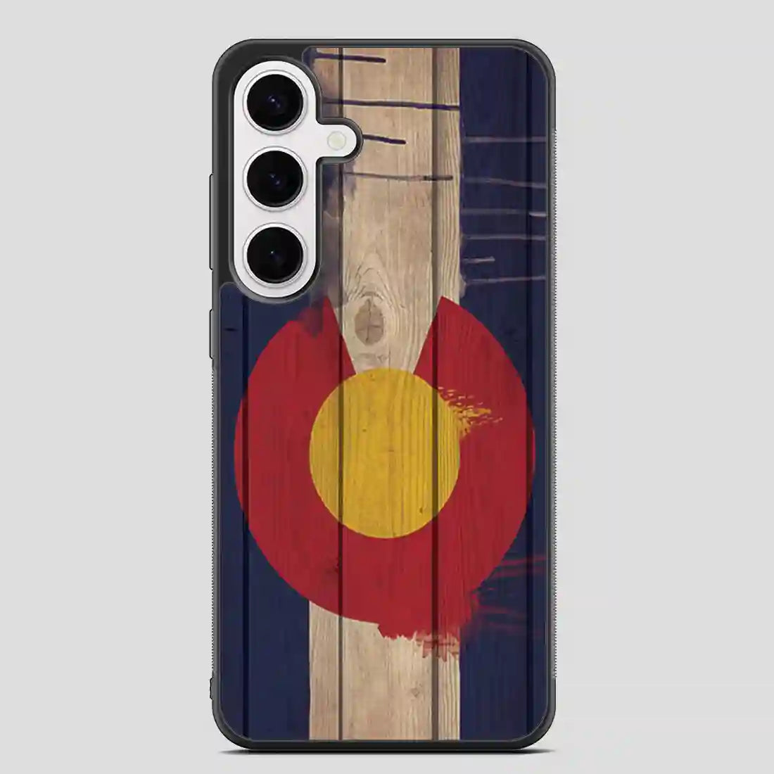 Wood Colorado State Flag Retro Samsung Galaxy S24 Plus Case