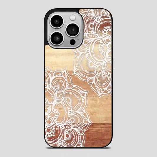 Wood Mandala iPhone 14 Pro Case