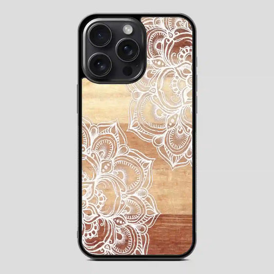 Wood Mandala iPhone 15 Pro Case