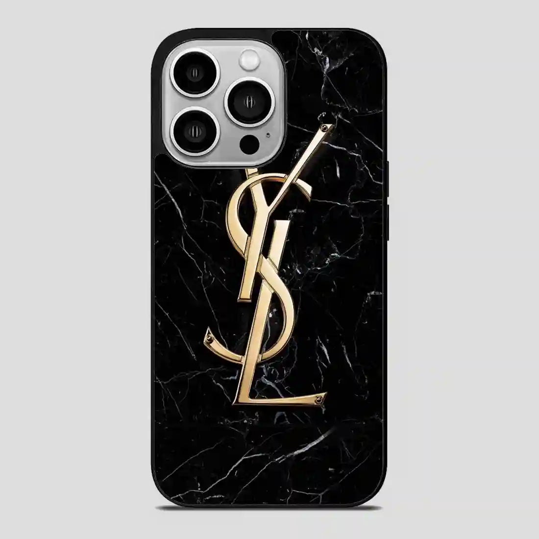 Ysl Black Marble iPhone 14 Pro Case