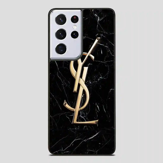 Ysl Black Marble Samsung Galaxy S21 Ultra Case