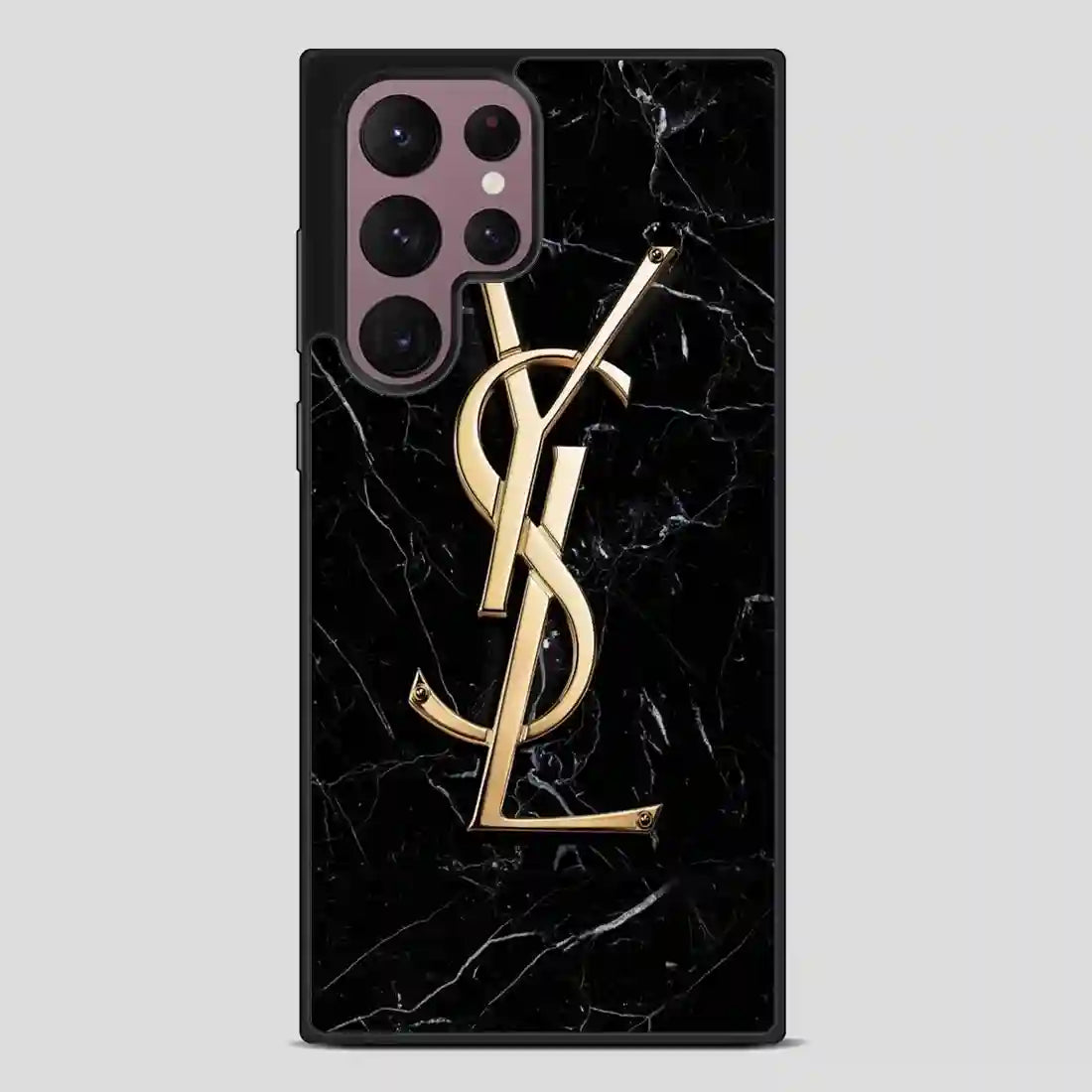 Ysl Black Marble Samsung Galaxy S22 Ultra Case