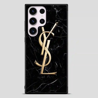 Ysl Black Marble Samsung Galaxy S23 Ultra Case