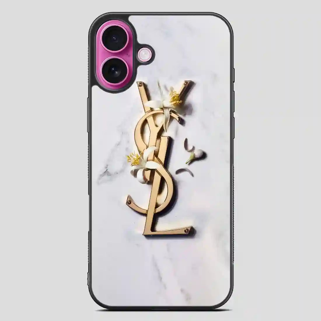 Ysl White Marble iPhone 16 Plus Case