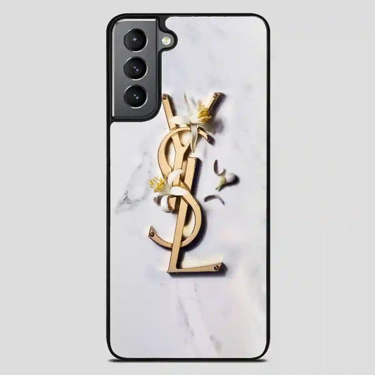 Ysl White Marble Samsung Galaxy S21 FE Case