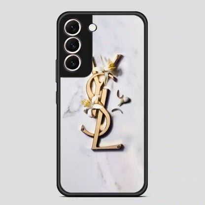 Ysl White Marble Samsung Galaxy S22 Case