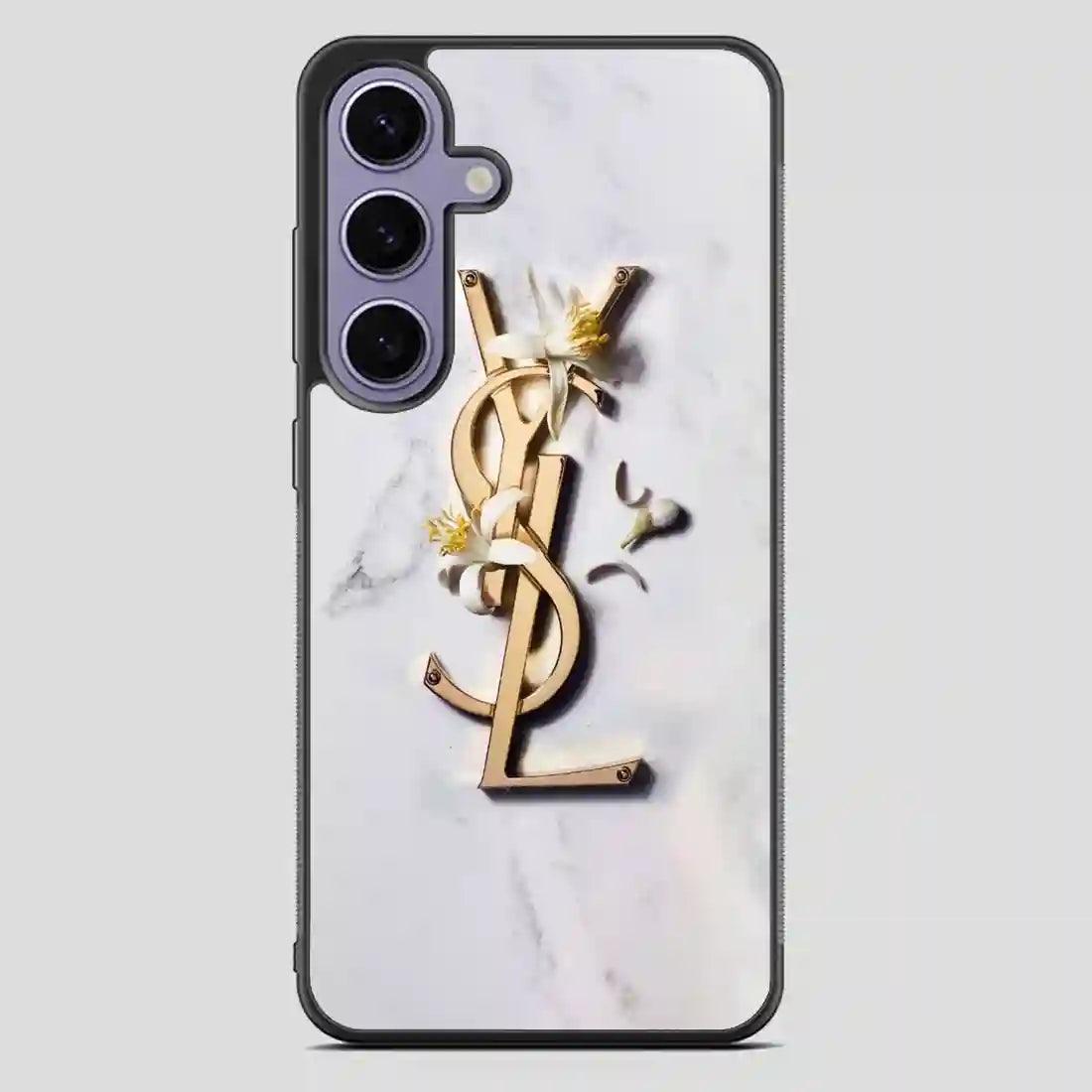 Ysl White Marble Samsung Galaxy S23 Plus Case