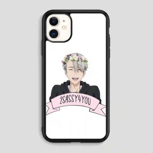 Yuri On Ice Viktor Nikiforov Flower Crown iPhone 11 Case