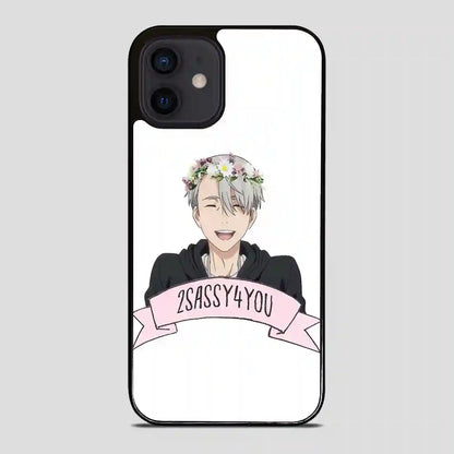 Yuri On Ice Viktor Nikiforov Flower Crown iPhone 12 Mini Case