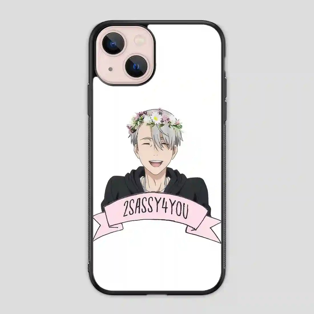 Yuri On Ice Viktor Nikiforov Flower Crown iPhone 13 Mini Case