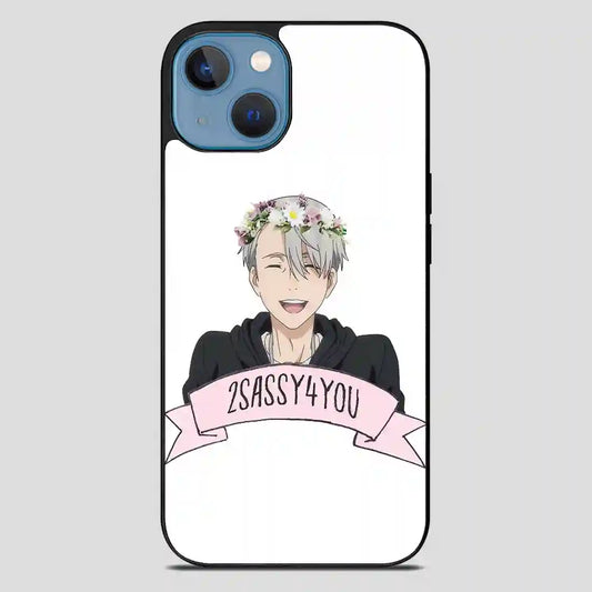 Yuri On Ice Viktor Nikiforov Flower Crown iPhone 13 Case