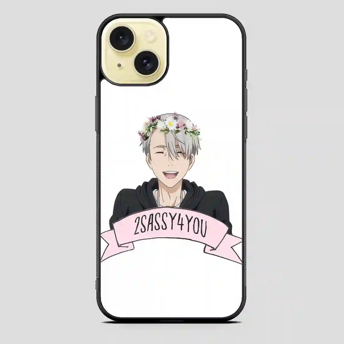 Yuri On Ice Viktor Nikiforov Flower Crown iPhone 15 Plus Case