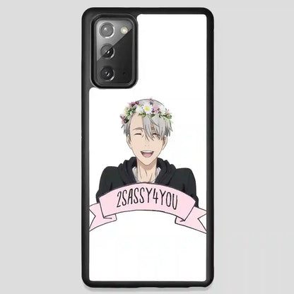 Yuri On Ice Viktor Nikiforov Flower Crown Samsung Galaxy Note 20 Case