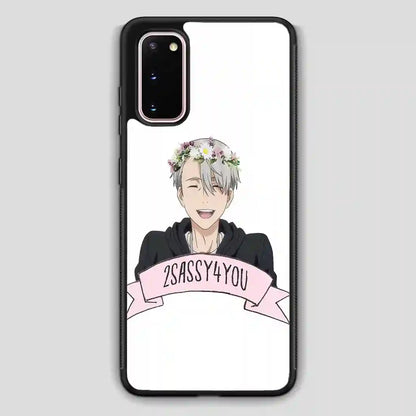 Yuri On Ice Viktor Nikiforov Flower Crown Samsung Galaxy S20 Case