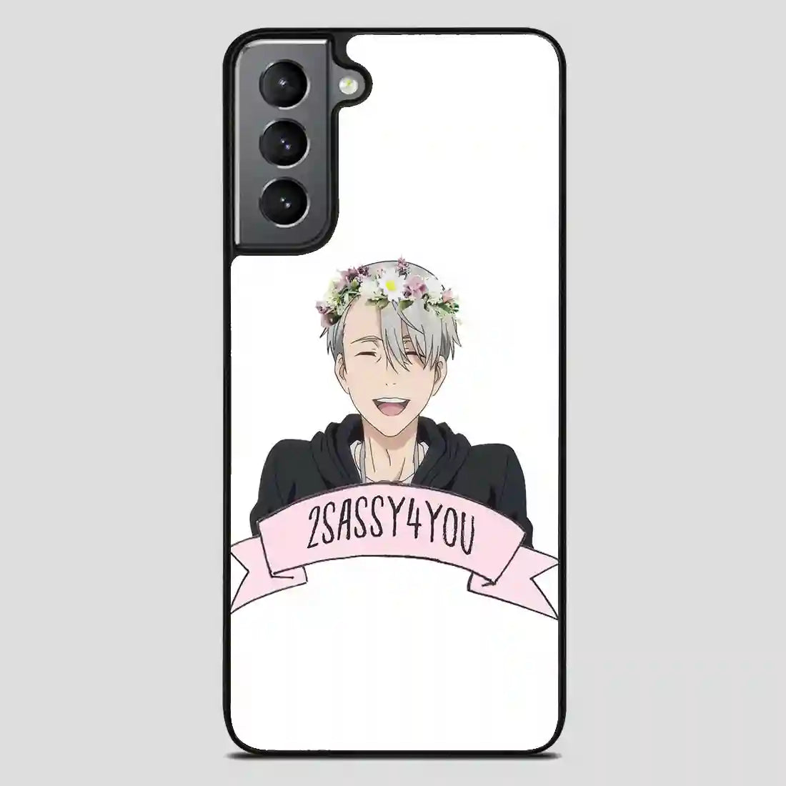 Yuri On Ice Viktor Nikiforov Flower Crown Samsung Galaxy S21 FE Case