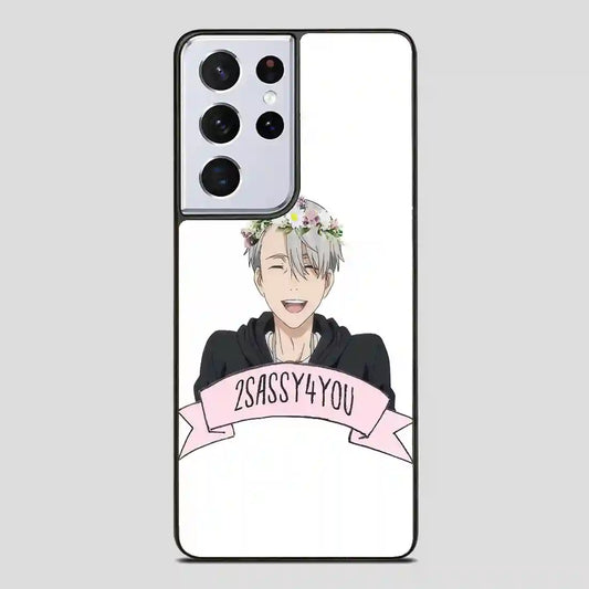 Yuri On Ice Viktor Nikiforov Flower Crown Samsung Galaxy S21 Ultra Case