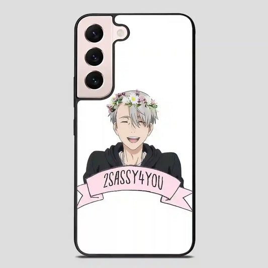 Yuri On Ice Viktor Nikiforov Flower Crown Samsung Galaxy S22 FE Case